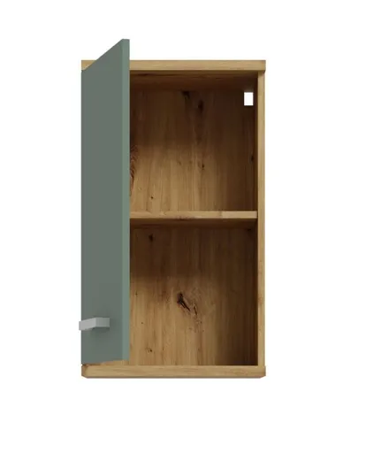Hängeschrank- B ca. 40 cm, Eiche Dekor, Graugrün