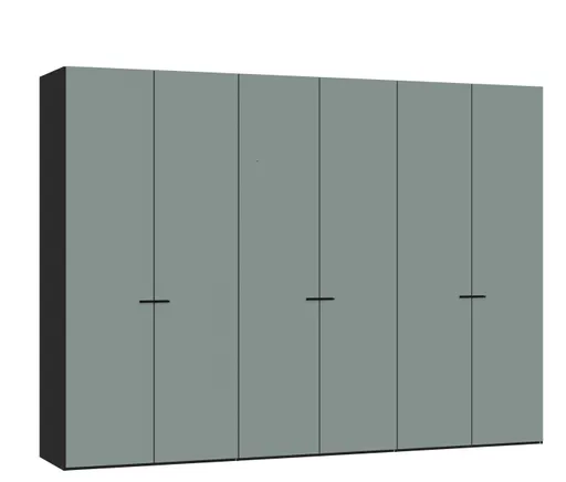 Drehtürenschrank JOIN IT- B ca. 303 cm, Schwarz, Salbei