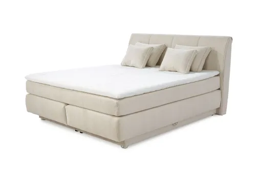 Boxspringbett JILLIAN MIX- Liegefläche ca. 180x200 cm, Stoff, Beige