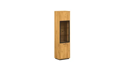 Vitrine Savannah - Anschlag links, Wildeiche massiv, natur geölt