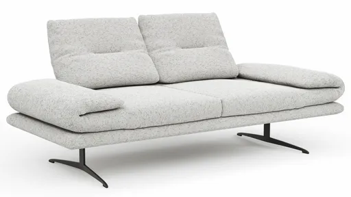 Sofa Lucero 2.0 - 2-Sitzer inkl. Rückenlehne verstellbar, Stoff, Offwhite