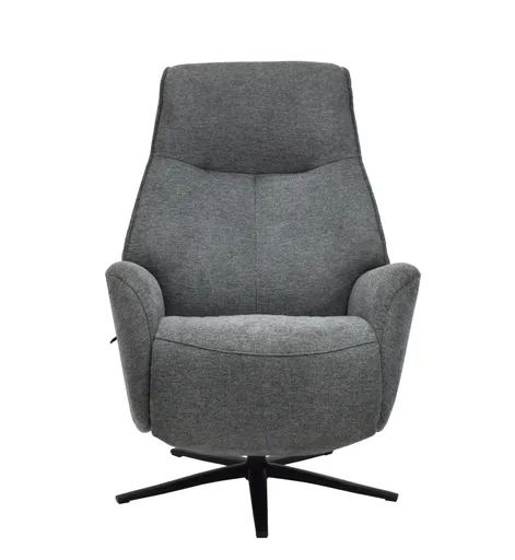TV-Sessel MARCELAS - drehbar, Relaxfunktion, Kopfteilverstellung, Stoff, Grau