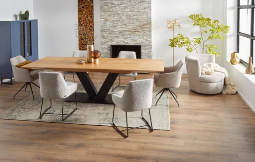 Esstisch Talara Lola V - ausziehbar, LB ca. 180x90 cm, Wildeiche geölt