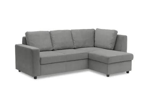 Ecksofa PRO FLEXX - 2-Sitzer, Ecke rechts, Stoff, Grau