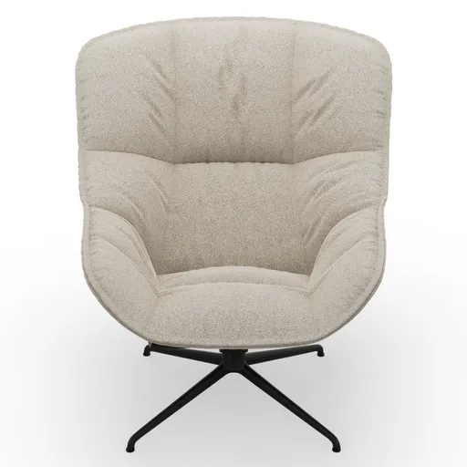 Sessel Unn - Stoff, Beige