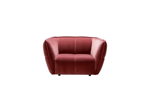Sessel Hedda - Velour, Weinbeere