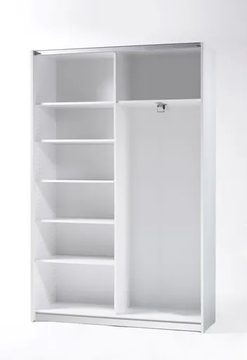 Schwebetürenschrank- B ca. 125 cm, Weiß