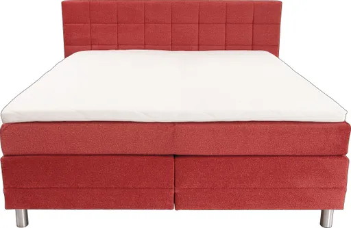  Boxspringbett - Liegefläche ca. 180x200 cm, Stoff, Rot