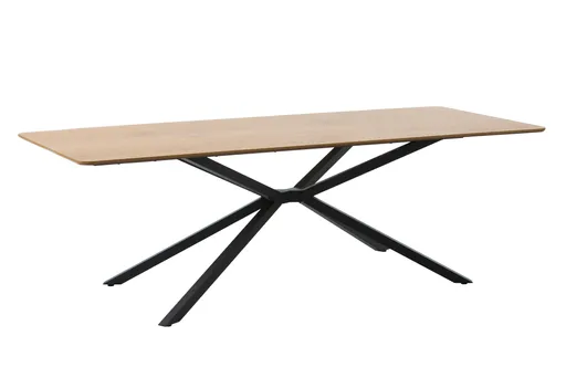 Esstisch - LB ca. 200x100 cm, Eiche Nachbildung, Schwarz