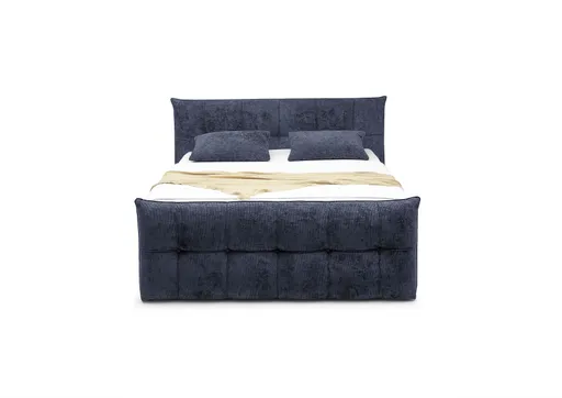 Boxspringbett- Liegefläche ca. 180x200 cm, Stoff, Dunkelblau