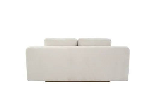 Sofa JEREMO - 2-Sitzer inkl. Schlaffunktion und Armlehnen verstellbar, Stoff, Beige