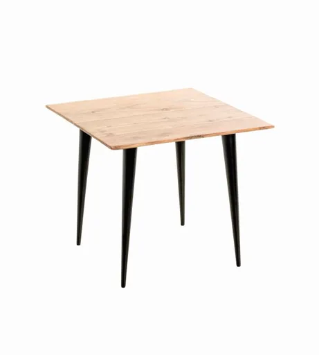 Beistelltisch - B/H/T ca. 46x41x46 cm, Akazie natur, Schwarz