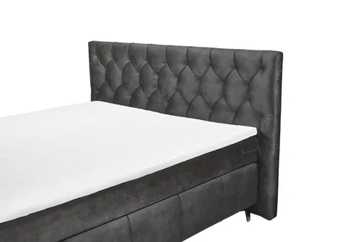 Boxspringbett - Liegefläche ca. 180x200 cm, Stoff Espresso