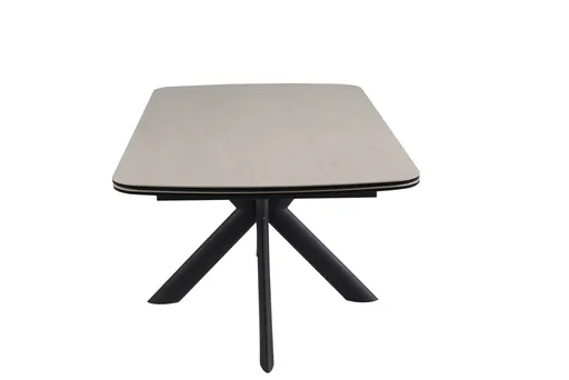 Esstisch MAXIE - ausziehbar, LB ca. 190x98 cm, Glaskeramik, Travertin farbig