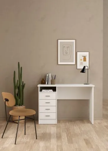 Schreibtisch - LB ca. 110x49 cm, Weiß