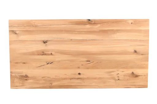 Esstisch - LB ca. 220x100 cm, Wildeiche massiv geölt, Schwarz