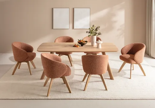 Esstisch Nayara - LB ca. 200x100 cm, Eiche massiv, satin gebeizt matt lackiert