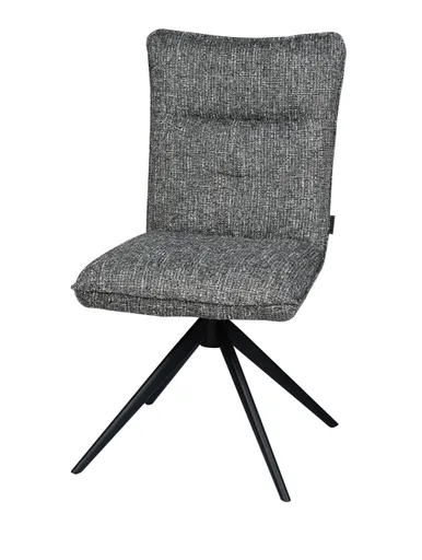Stuhl MARCIA - drehbar, Stoff, Grau