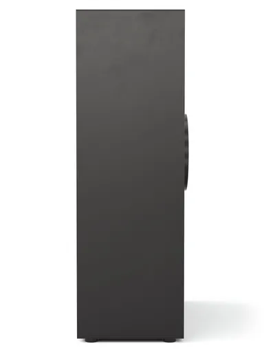 Highboard Jyn - BHT ca. 91x144x41 cm, Lack, Schwarz, Bodenstehend