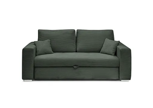 Sofa JORDEN 2 - 2-Sitzer inkl. Schlafftunktion mit Bettkasten, Stoff, Grün