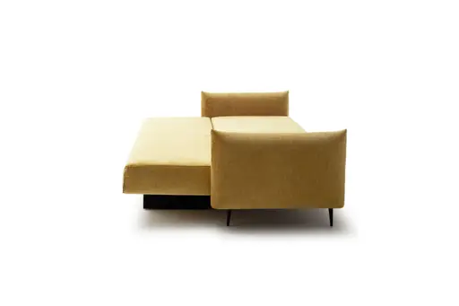Schlafsofa Nettuno - 3-Sitzer, inkl. Schlaffunktion, Velour, Senfgelb