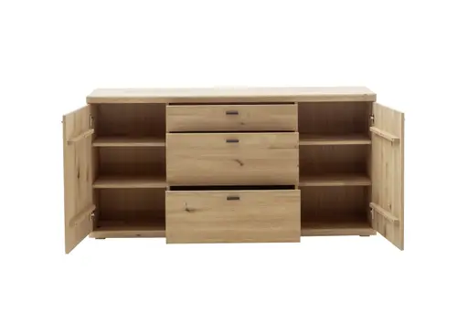 Sideboard - mit Hirnholz Applikation, Balkeneiche, massiv