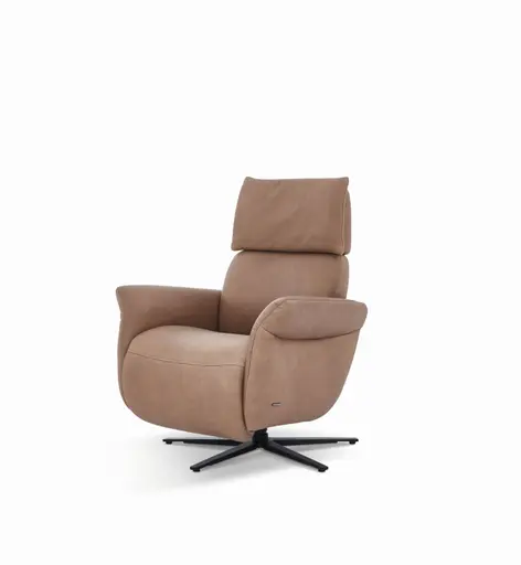 Sessel - Relaxfunktion motorisch, Leder, Braun