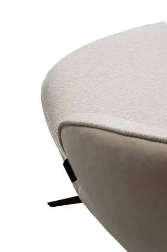 Stuhl MERRITH - drehbar, Stoff, Creme