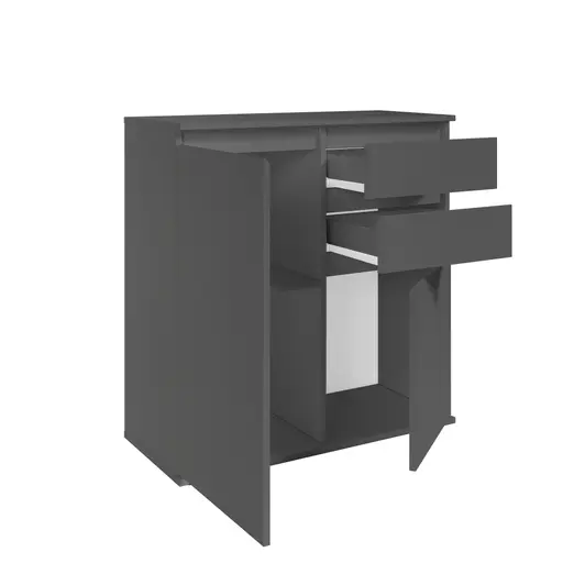 Kommode - B ca. 80 cm, Anthrazit