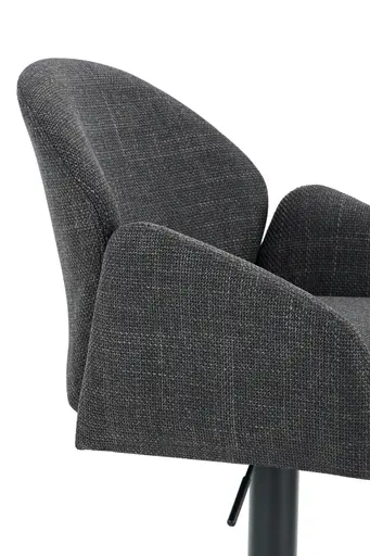 Barhocker - drehbar, höhenverstellbar, Stoff, Anthrazit