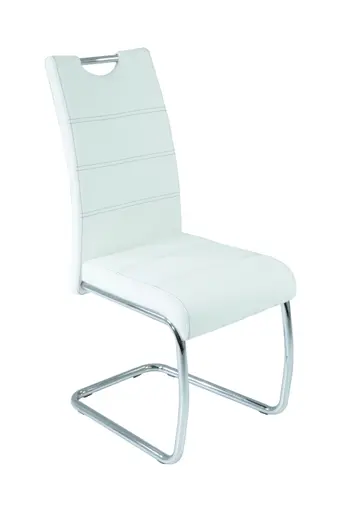 Freischwinger - Kunstleder, Weiß