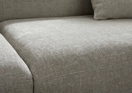 Ecksofa Caruso - 3-Sitzer, Longchair rechts, Stoff, Graubeige