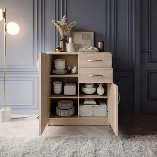 Kommode - B ca. 74 cm, Sonoma Eiche Nachbildung