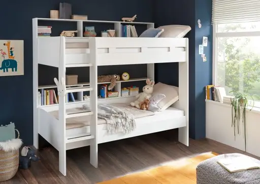 Etagenbett - Liegeflächen ca. 90x200 cm, Weiß