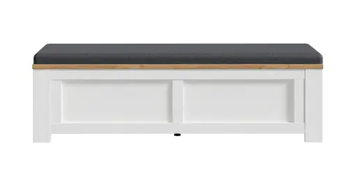 Sitzbank FELLIAN- Weß, Eiche Dekor