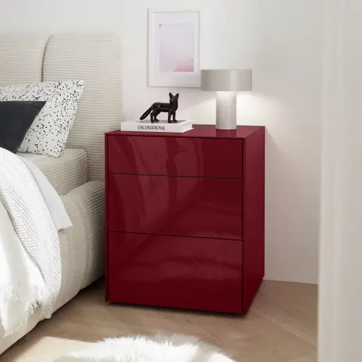 Kommode - B ca. 52 cm, Bordeauxrot