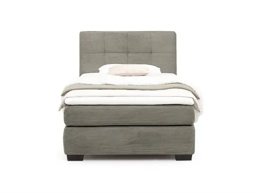 Boxspringbett JILA- Ligefläche ca. 120x200 cm, Stoff, Taupe
