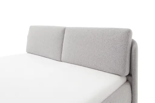 Polsterbett - Liegefläche ca. 180x200 cm, Stoff, Hellgrau