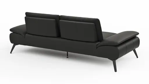 Sofa Collina - 3-Sitzer, Leder, Schwarz