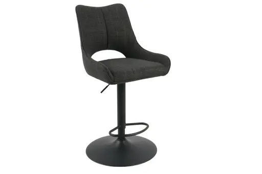 Barhocker - drehbar, höhenverstellbar, Microfaser, Anthrazit