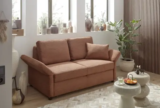 Sofa PRO FLEXX - 2-Sitzer inkl. Schlaffunktion, Stoff, Kupfer