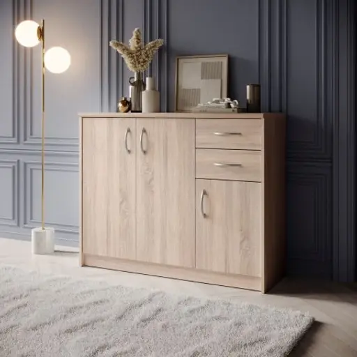 Kommode - B ca. 109 cm, Sonoma Eiche Nachbildung