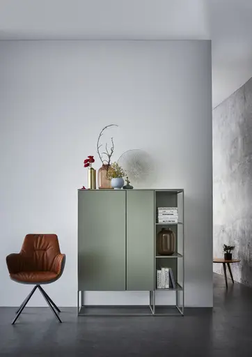 Highboard Catona - Lack Matt, Salbei