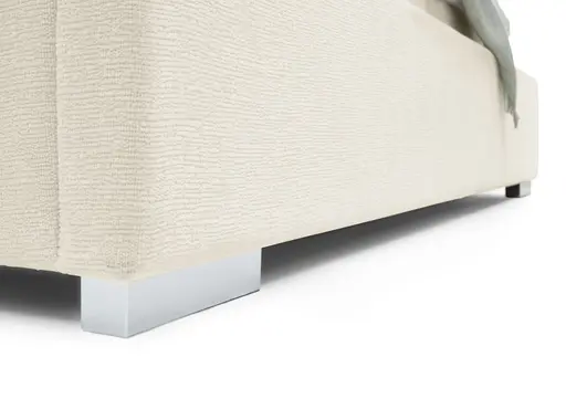 Bettgestell SANDRIN L- Liegefläche ca. 180x200 cm, Stoff, Creme