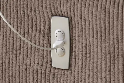 Ecksofa JAROM - 3-Sitzer, Ecke rechts inkl. Relaxfunktion (motorisch) und Kopfteil verstellbar, Stoff, Taupe