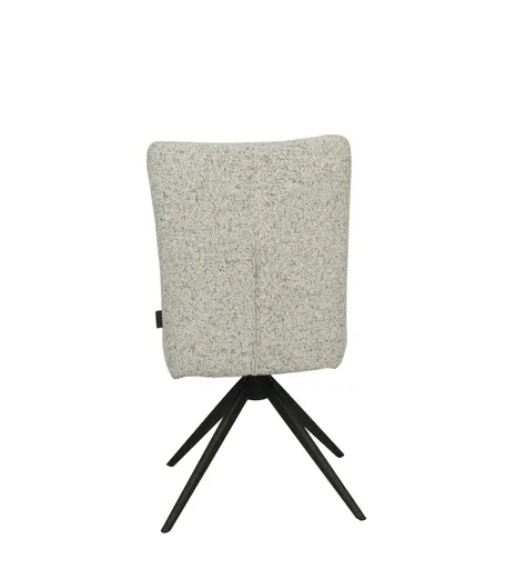 Stuhl MYLENE - drehbar, Stoff, Schwarz-Weiß