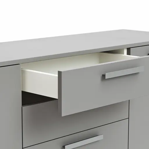 Kommode Viana - Holzwerkstoff, Steingrau