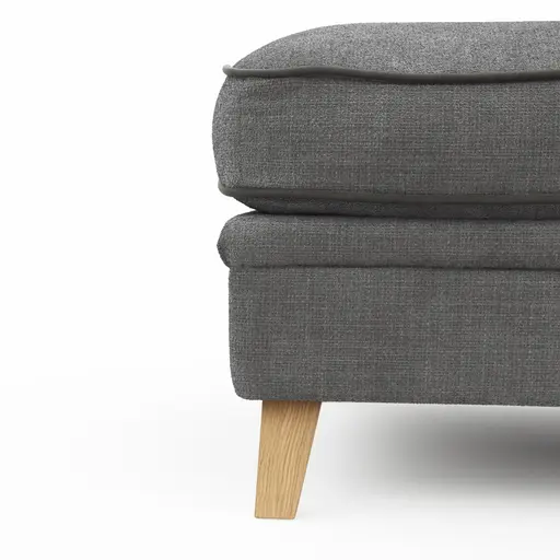 Hocker Mapleton - Stoff, Anthrazit