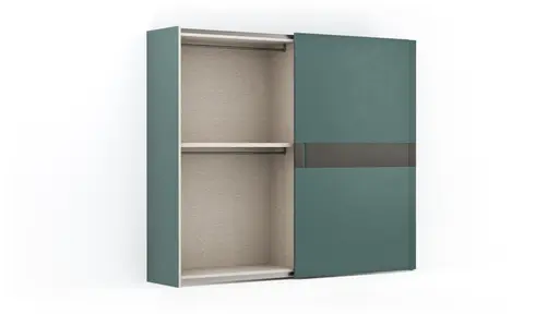Schiebetürenschrank Loretto - B ca. 280 cm, Lack matt, Salbeigrün