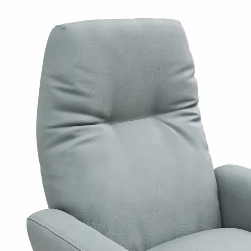 Einzelsessel Terni - Relaxfunktion, Sternfuss, Leder, Hellblau